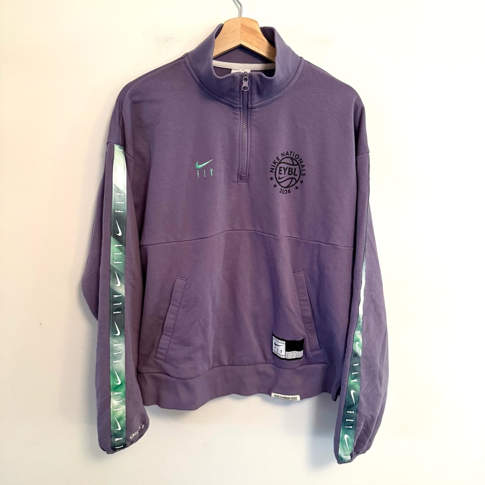 Nike EYBL Basketball Women’s Swoosh Fly Dri-FIT Pullover 1/4-Zip Top – XL TALL